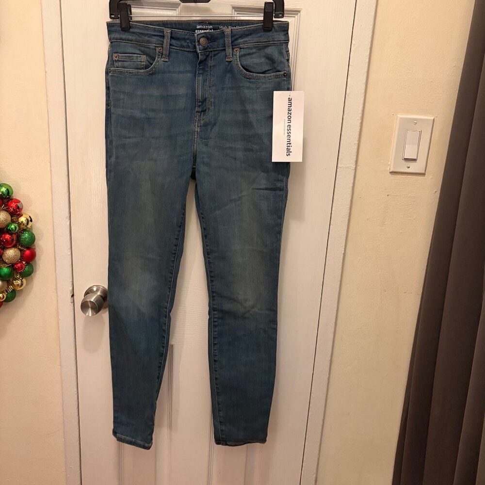 High-Rise Skinny Blue Jeans, Size 10, Brand New with Tags